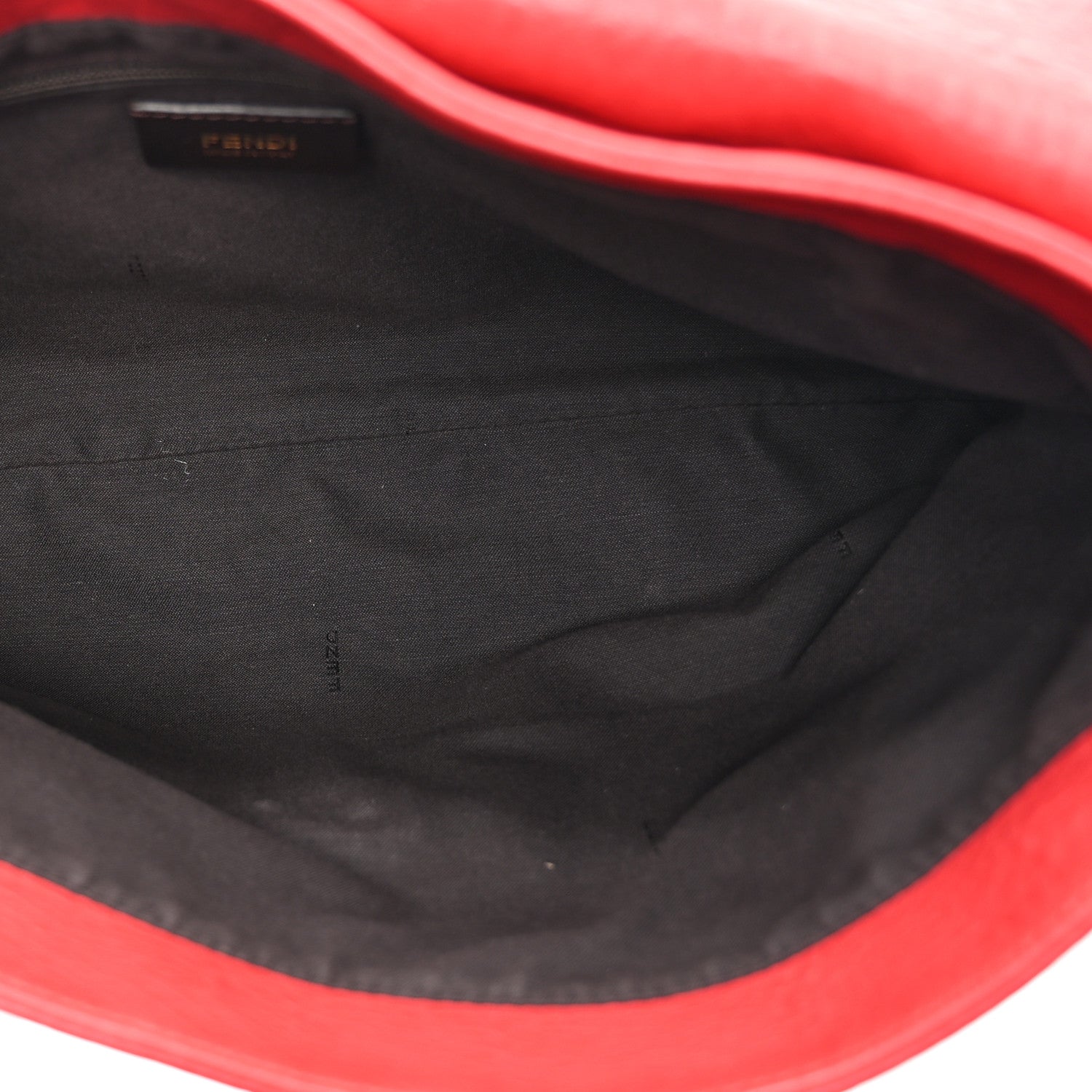Fendi Crinkled Lambskin Mia Shoulder Flap Red 5 of 11