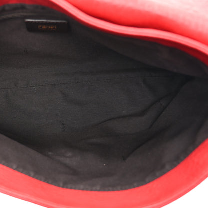 Fendi Crinkled Lambskin Mia Shoulder Flap Red 5 of 11