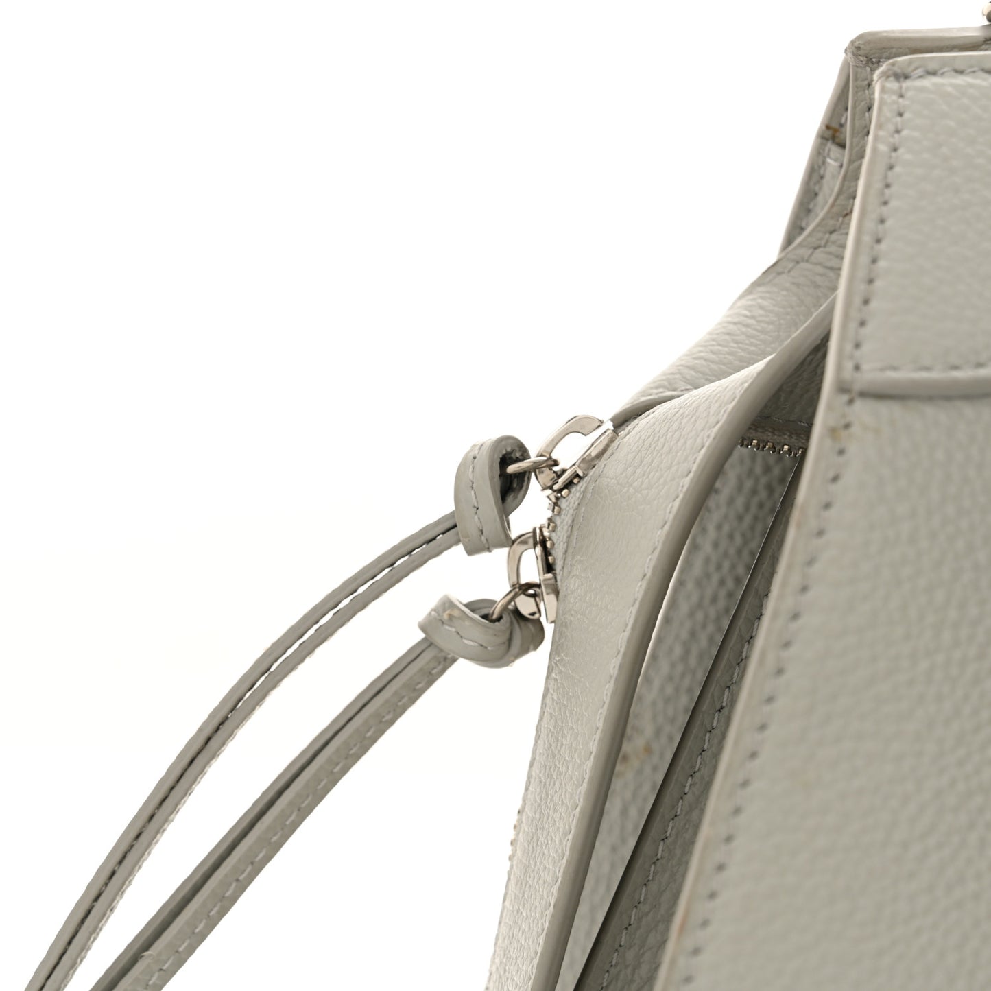 Grained Calfskin Silver Hardware Neo Classic City Light Grey