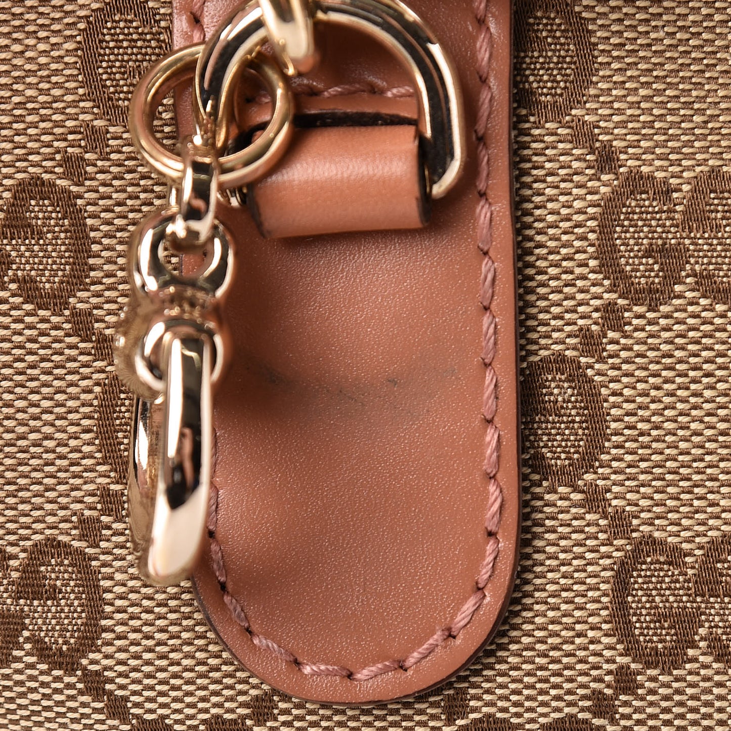 Monogram Heart Bit Charm Top Handle Tote Coral