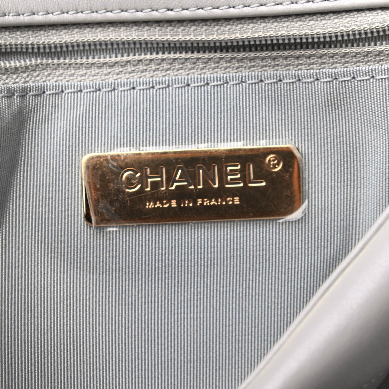 Chanel Lambskin Quilted Medium Chanel 19 Flap Grey 6 of 10