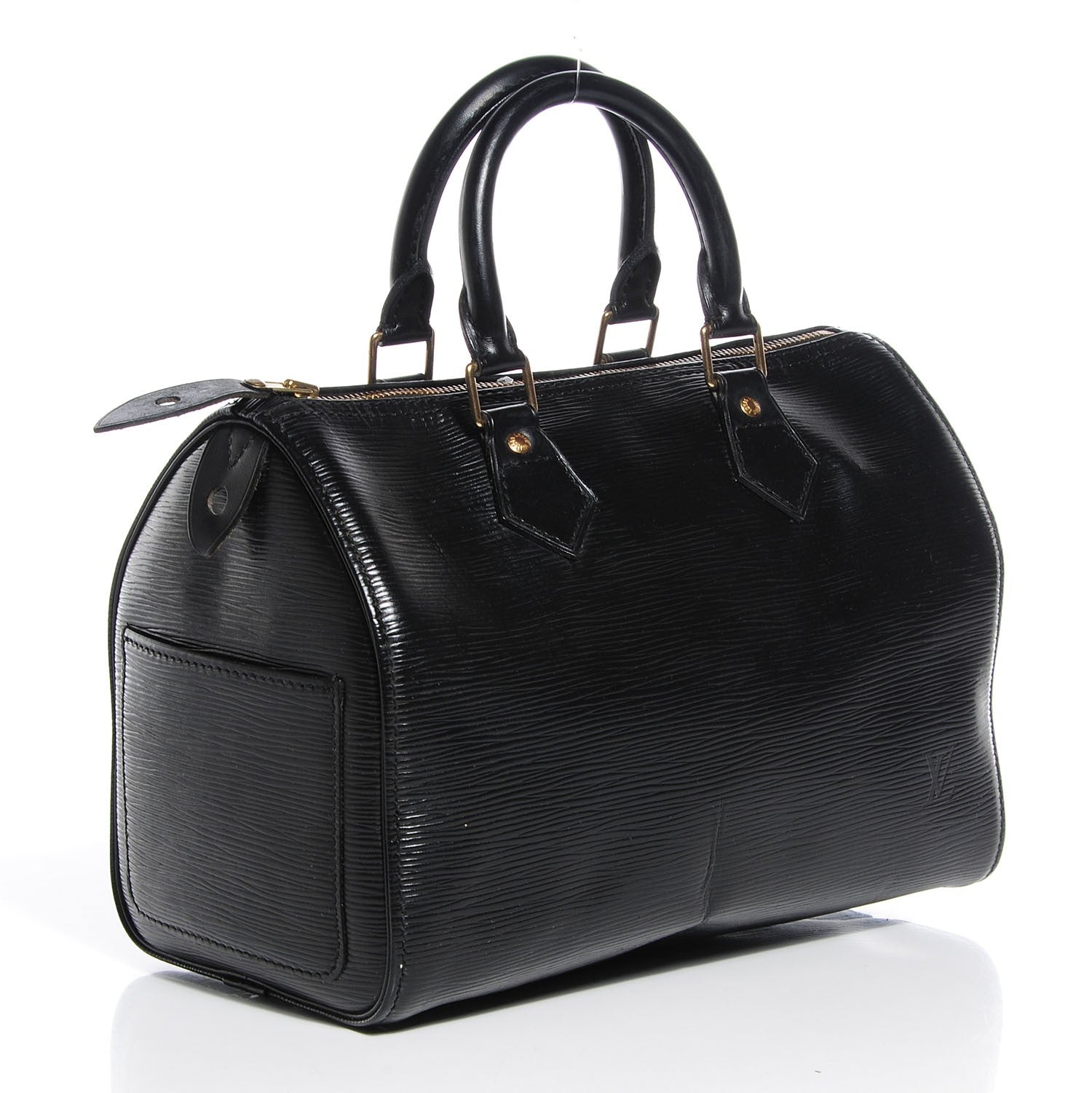 Louis Vuitton Epi Speedy 25 Black 3 of 7