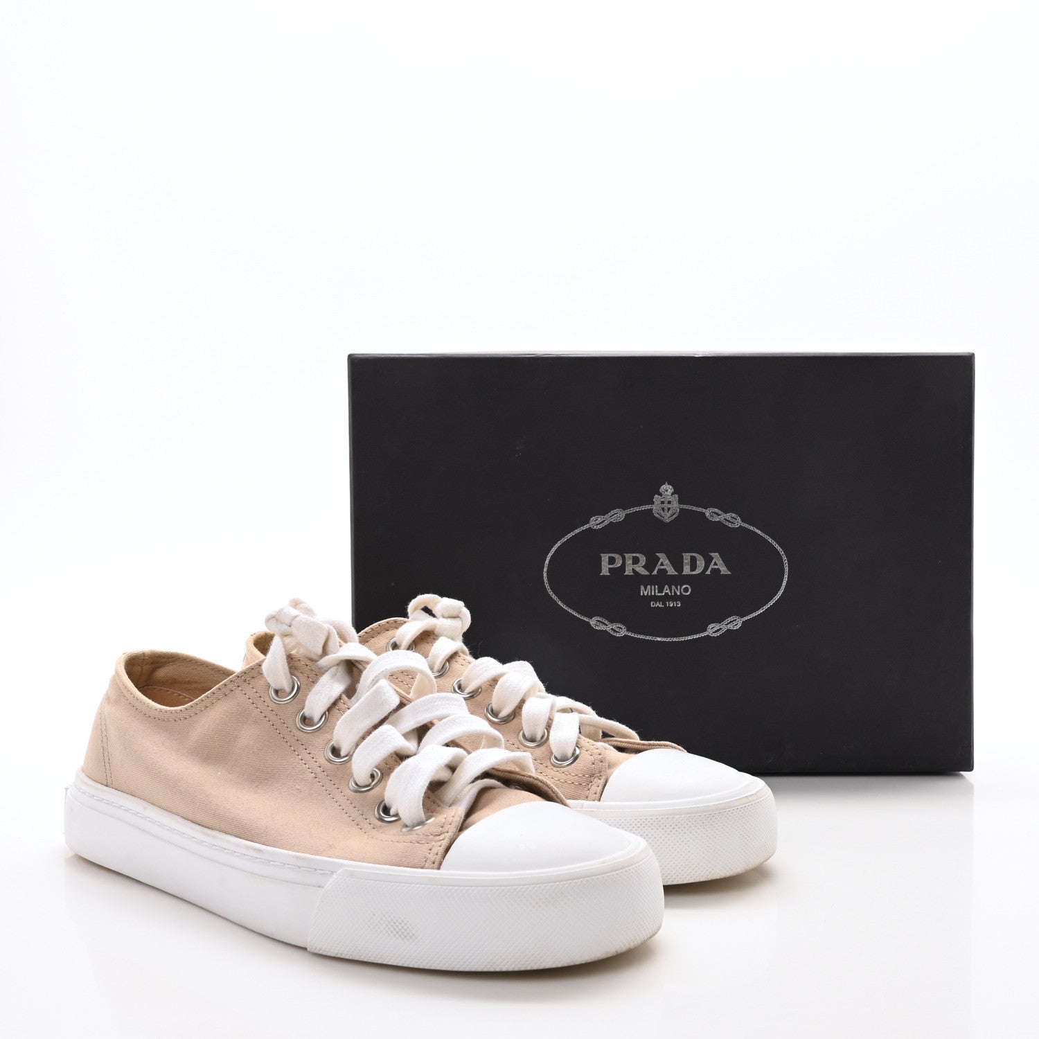 Prada Garbardine Low Top Sneakers 39 Corda 9 of 9