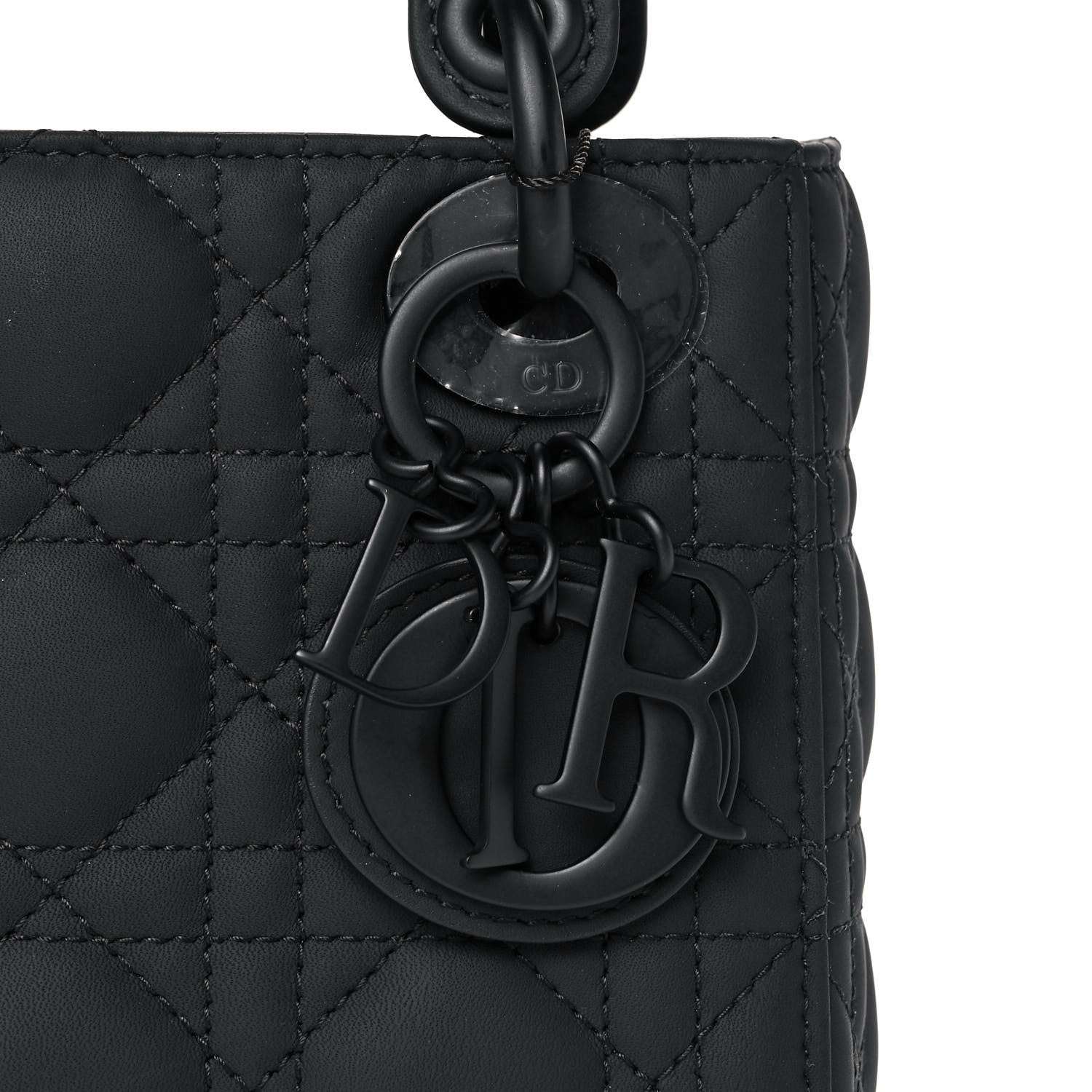 Christian Dior Ultra Matte Calfskin Cannage Mini Lady Dior Black 8 of 14