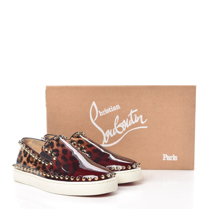 Christian Louboutin Patent Degrade Studded Womens Orthodoxe Boat Flat Loafers 35.5 Leo Bronze 9 of 9