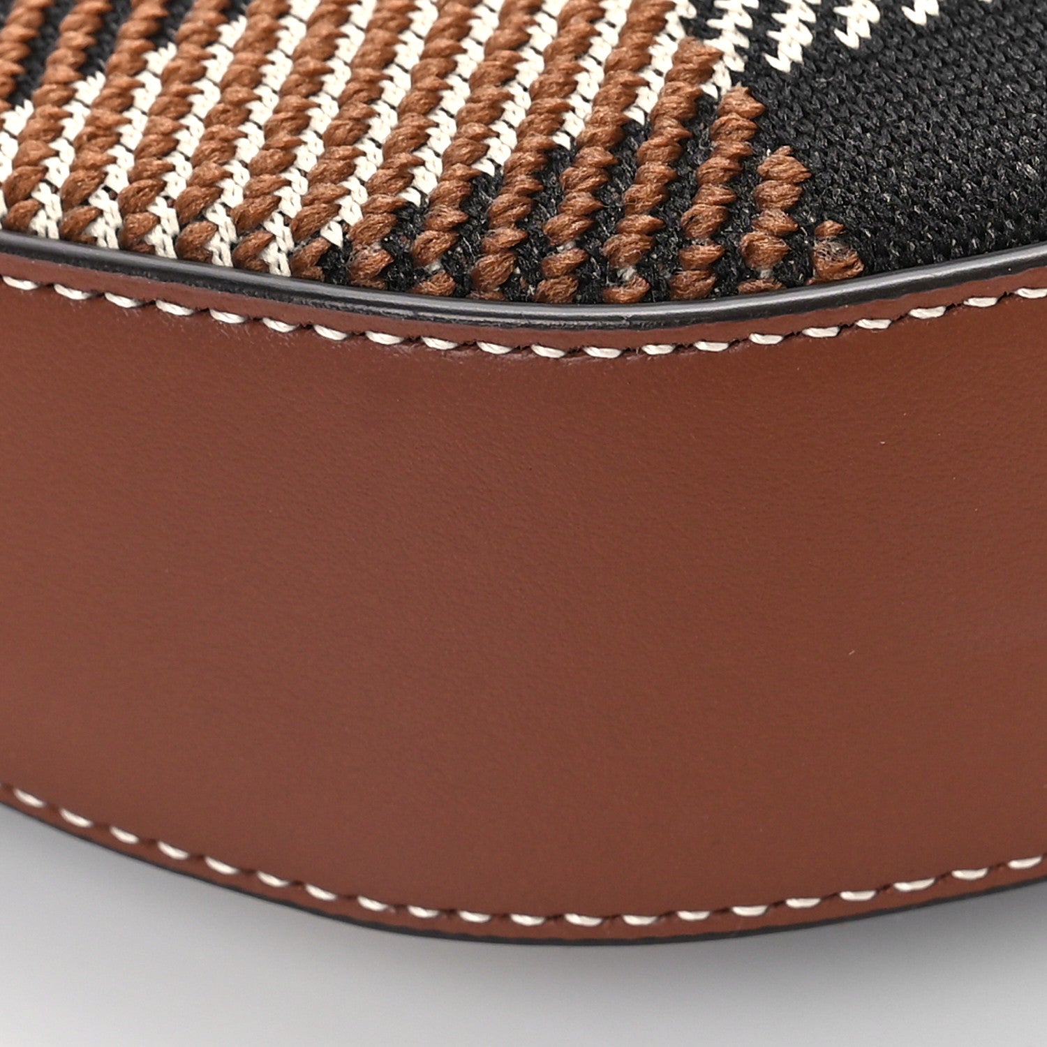 Burberry Canvas Calfskin Check Knitted Small Olympia Birch Brown 7 of 8