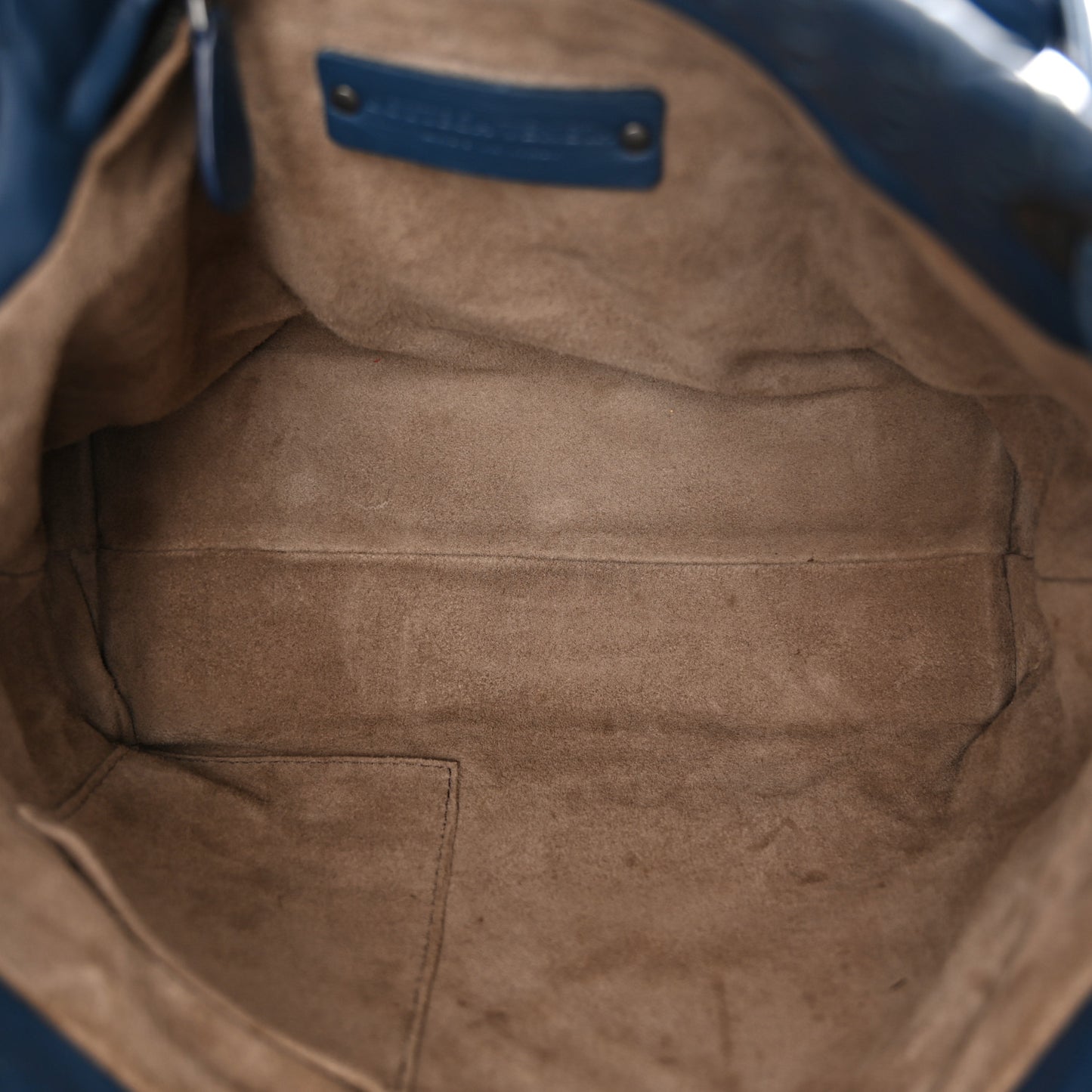 Nappa Intrecciato Small Bella Tote Navy