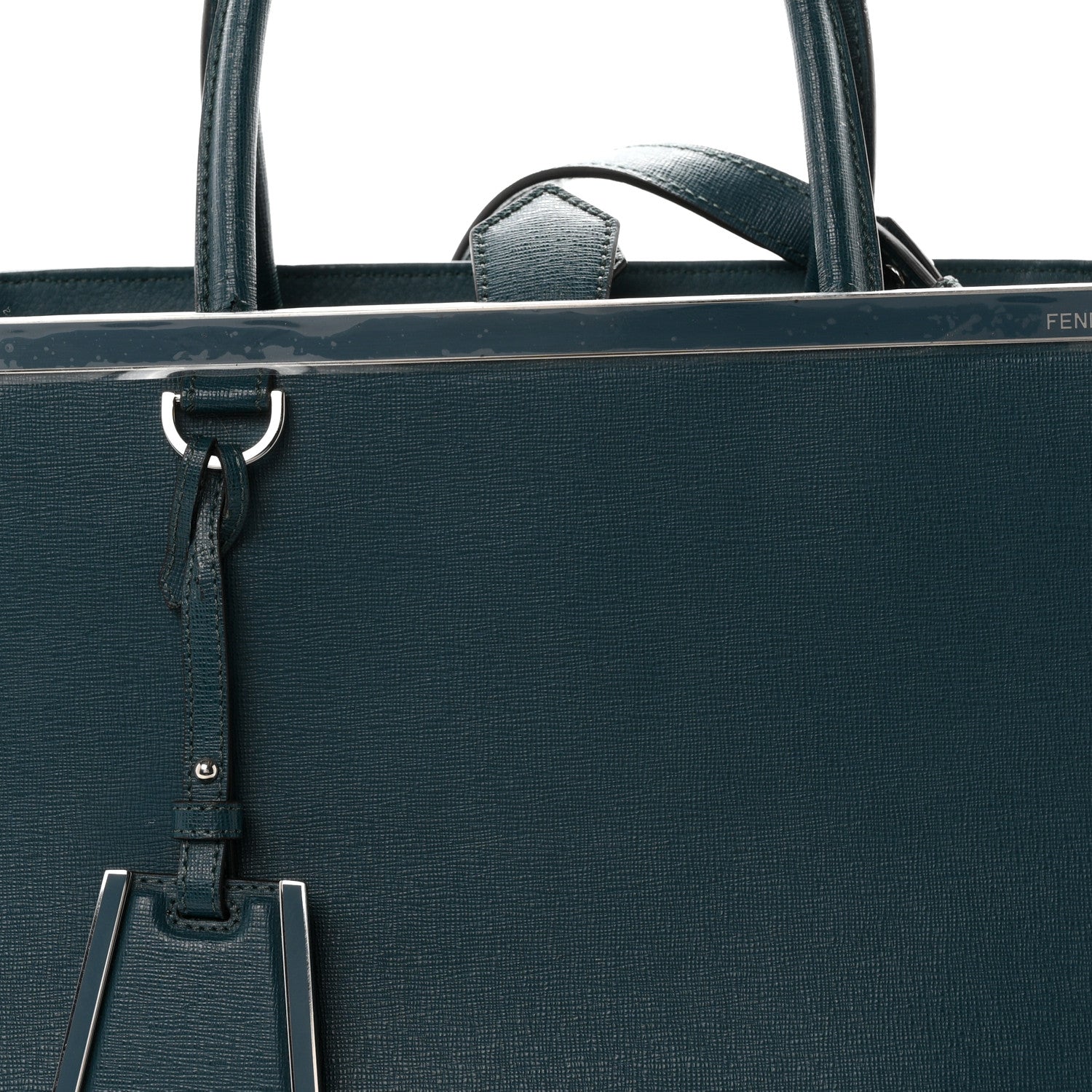 Fendi Vitello Elite Regular 2Jours Tote Oceano 8 of 12
