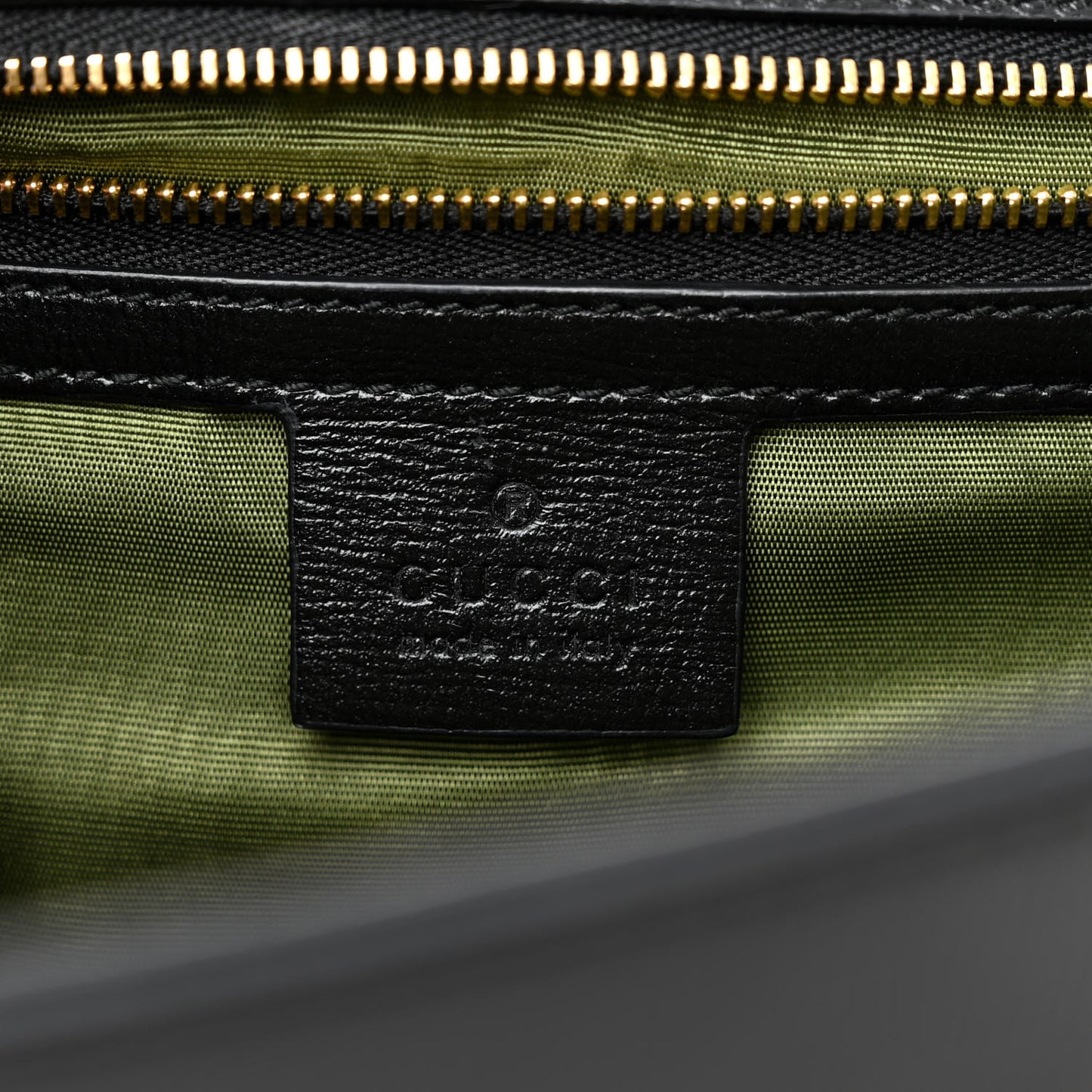 Textured Calfskin Medium Torchon GG Ring Shoulder Bag Black