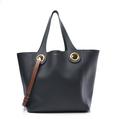 Burberry Calfskin Grommet Detail Tote Dark Emerald 2 of 14