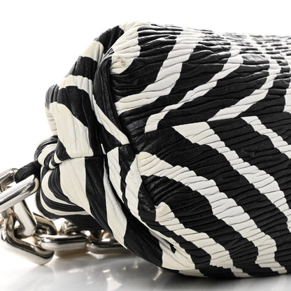Bottega Veneta Nappa Zebra Print The Pouch Oversized Clutch White Black 9 of 10