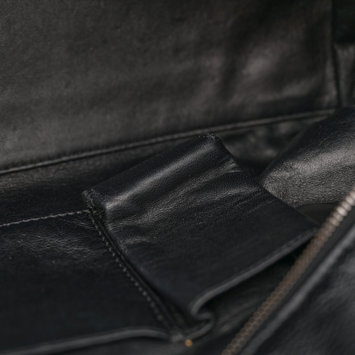 Smooth Calfskin Medium Luxe Ligne Bowler Black