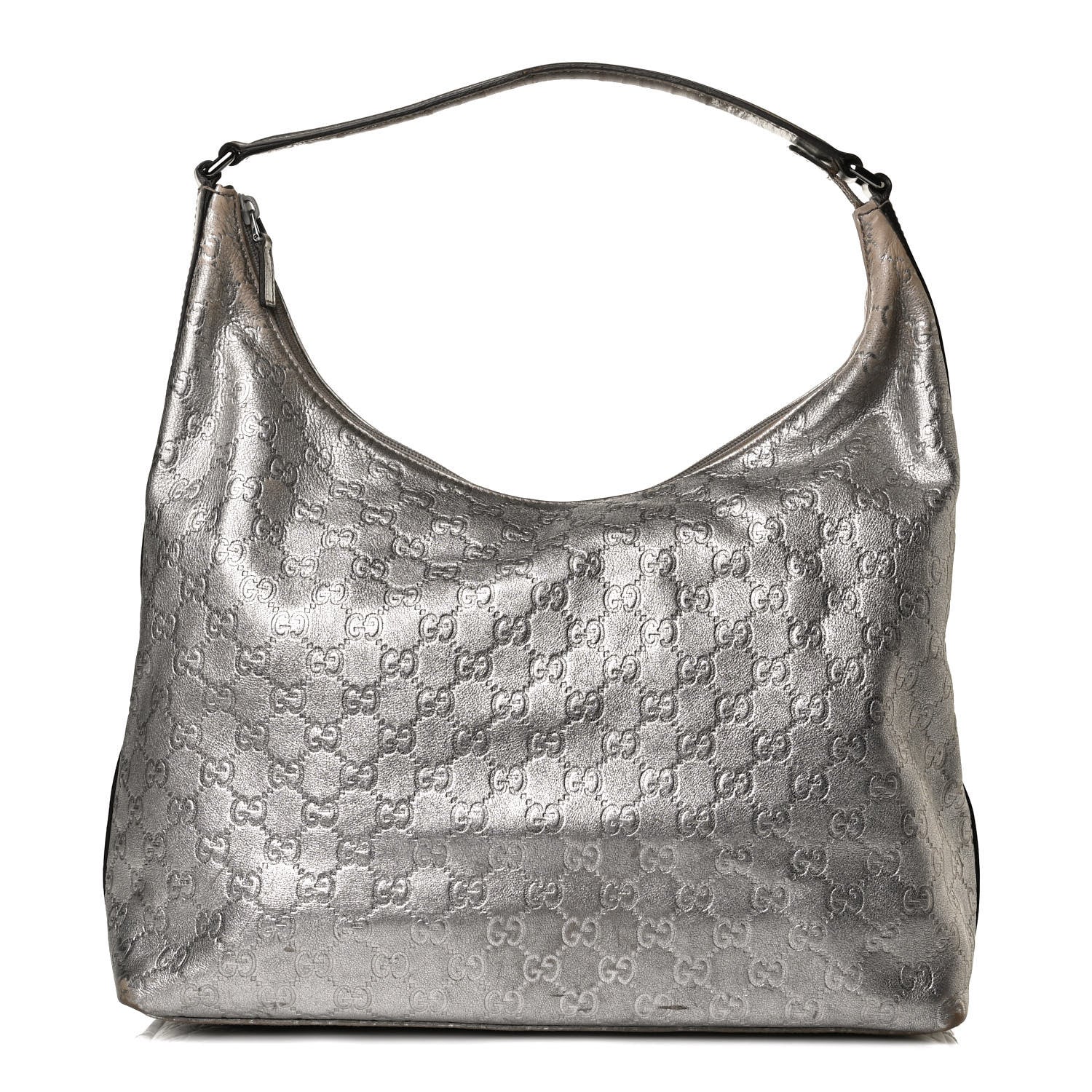 Gucci Metallic Guccissima Hobo Silver 1 of 16