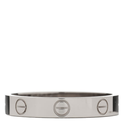 Cartier 18K White Gold 3.5mm LOVE Wedding Band Ring 58 8.5 3 of 4
