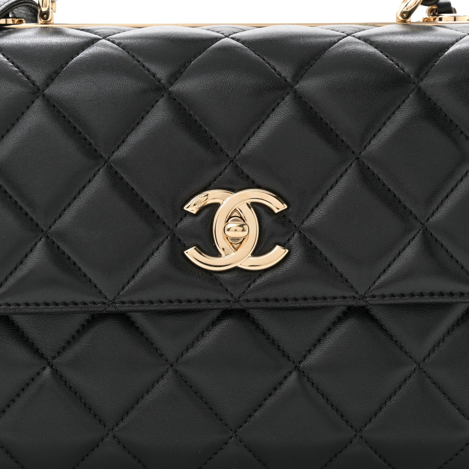 Chanel Lambskin Quilted Medium Trendy CC Flap Dual Handle Bag Black 9 of 11