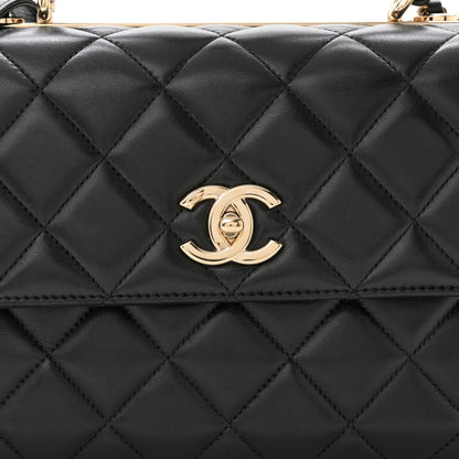 Chanel Lambskin Quilted Medium Trendy CC Flap Dual Handle Bag Black 9 of 11