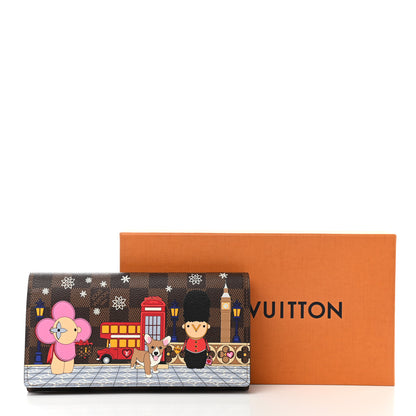 Louis Vuitton Damier Ebene 2021 Christmas Animation London Sarah Wallet 7 of 7