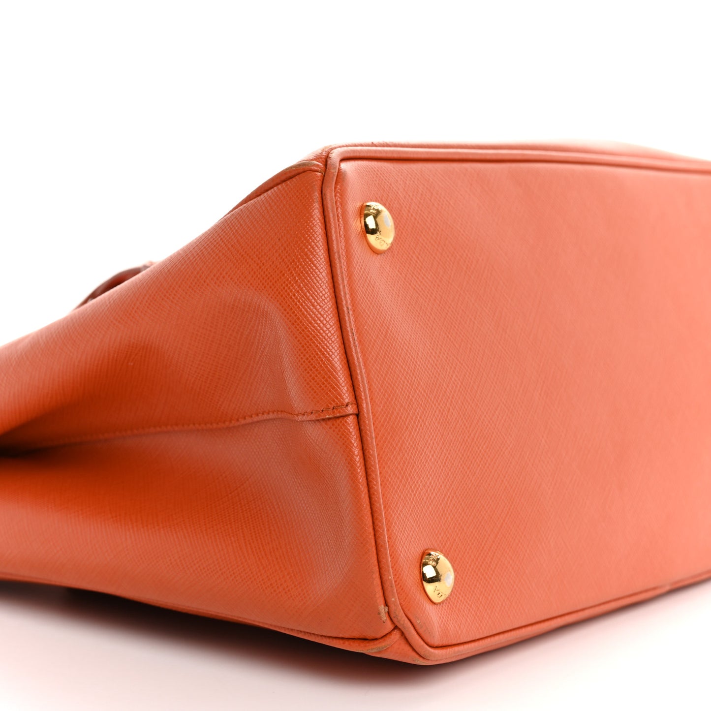 Saffiano Small Galleria Double Zip Tote Papaya