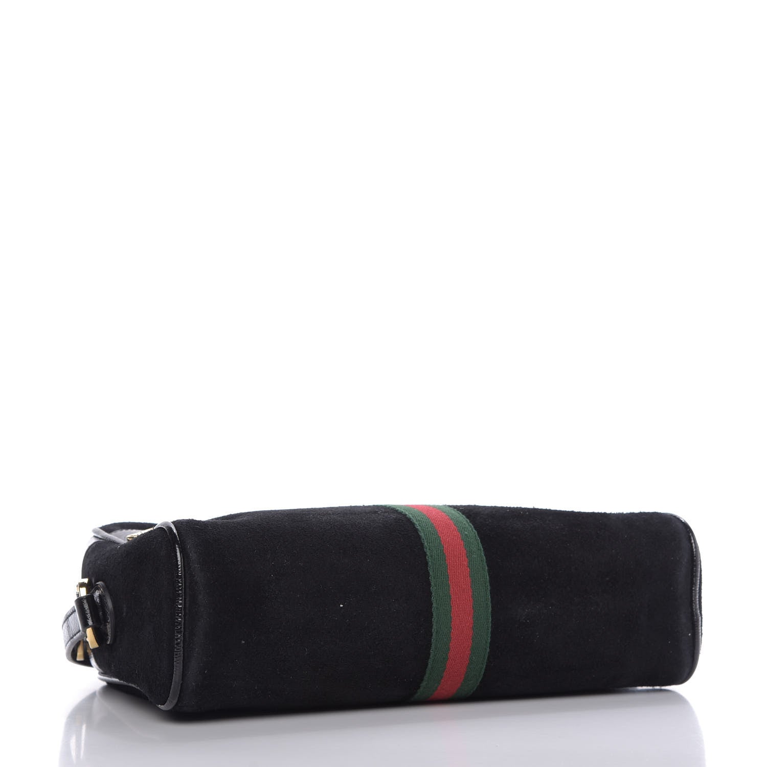 Gucci Suede Patent Web Small Ophidia Shoulder Bag Black 4 of 9