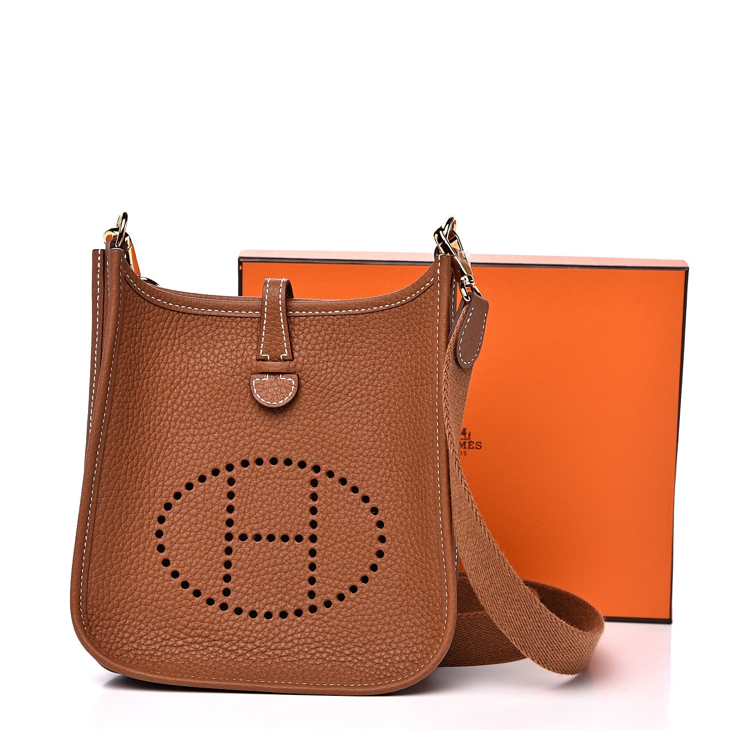 Hermes Taurillon Clemence Evelyne TPM Gold 10 of 10