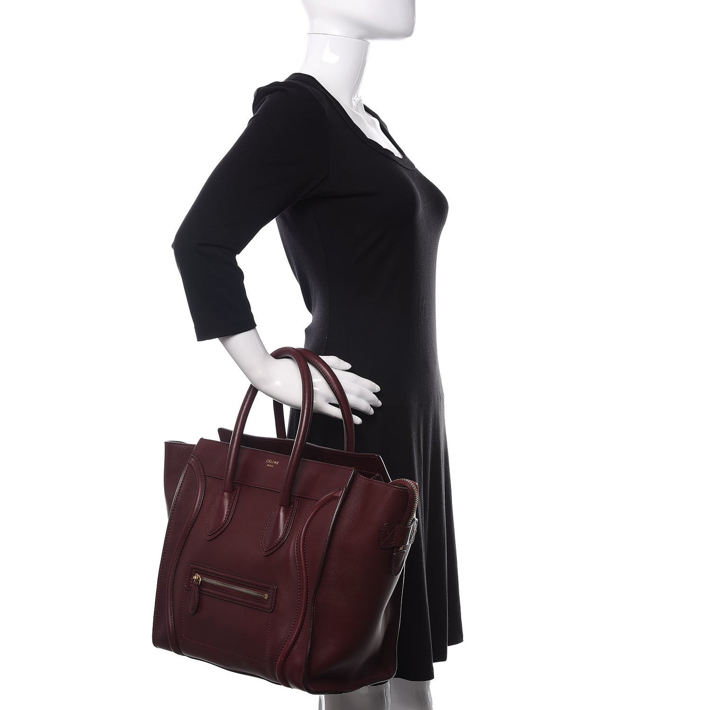 Smooth Calfskin Mini Luggage Burgundy