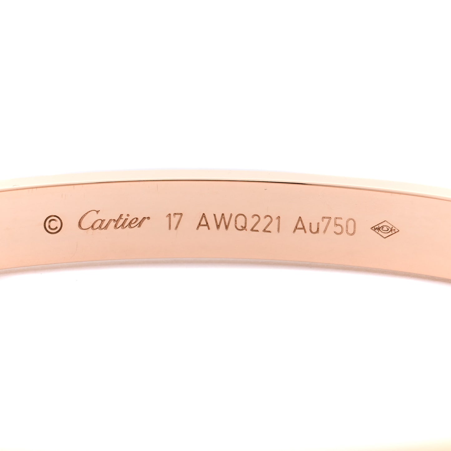 18K Pink Gold LOVE Bracelet 17