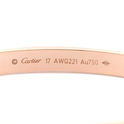 Cartier 18K Pink Gold LOVE Bracelet 17 3 of 3