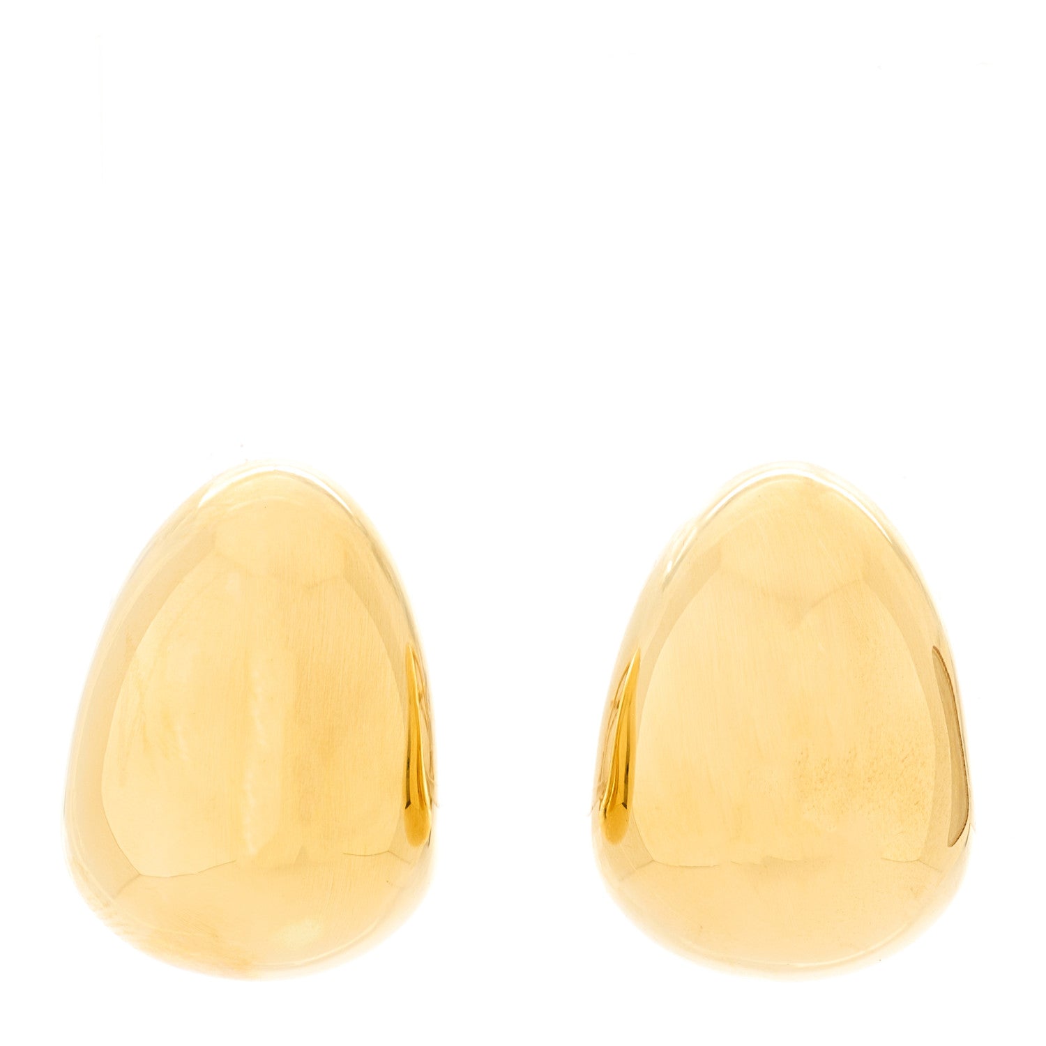 Roberto Coin 18K Yellow Gold Teardrop Dome Hoop Earrings 1 of 5