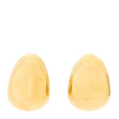 Roberto Coin 18K Yellow Gold Teardrop Dome Hoop Earrings 1 of 5