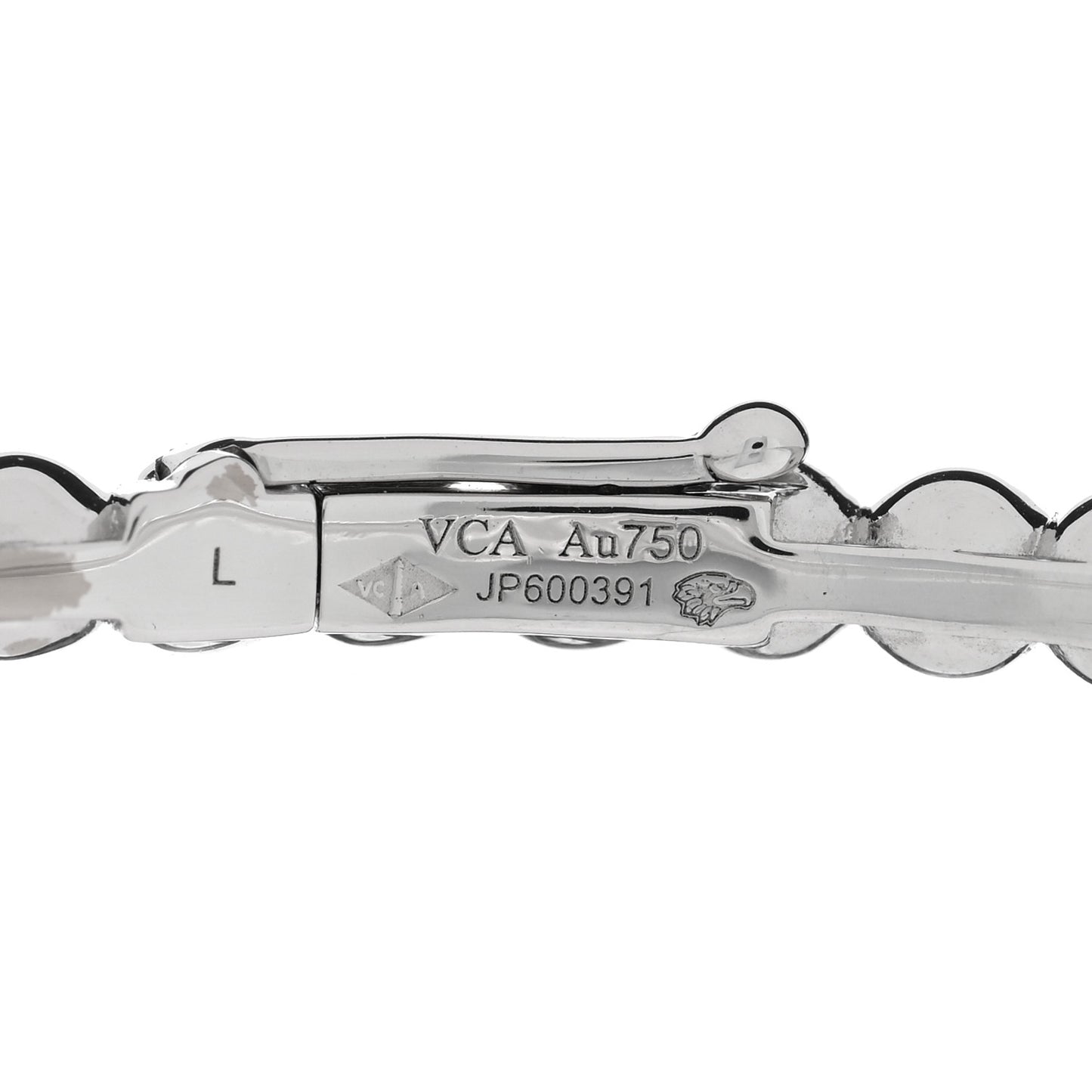 18K White Gold Perlee Pearls of Gold Bracelet L
