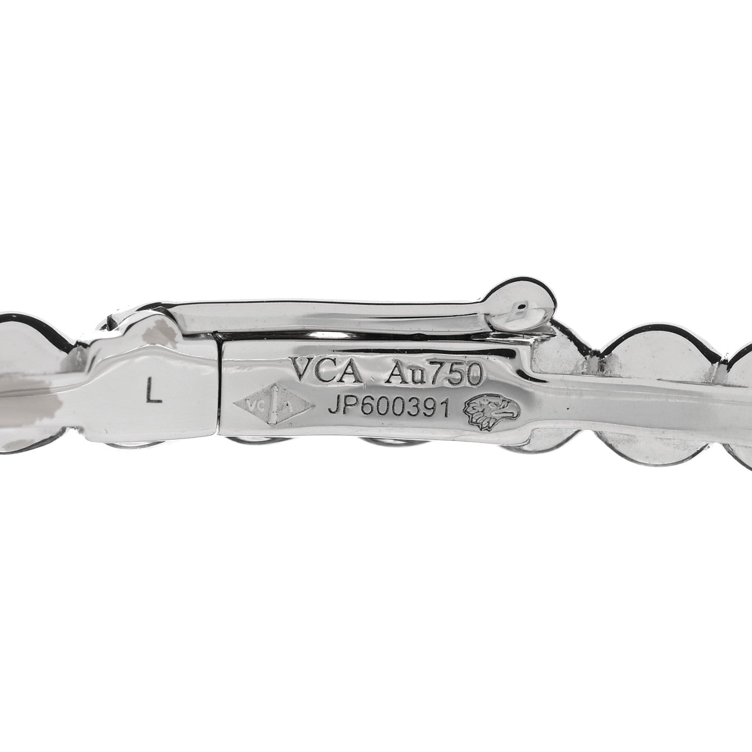 Van Cleef & Arpels 18K White Gold Perlee Pearls of Gold Bracelet L 3 of 4