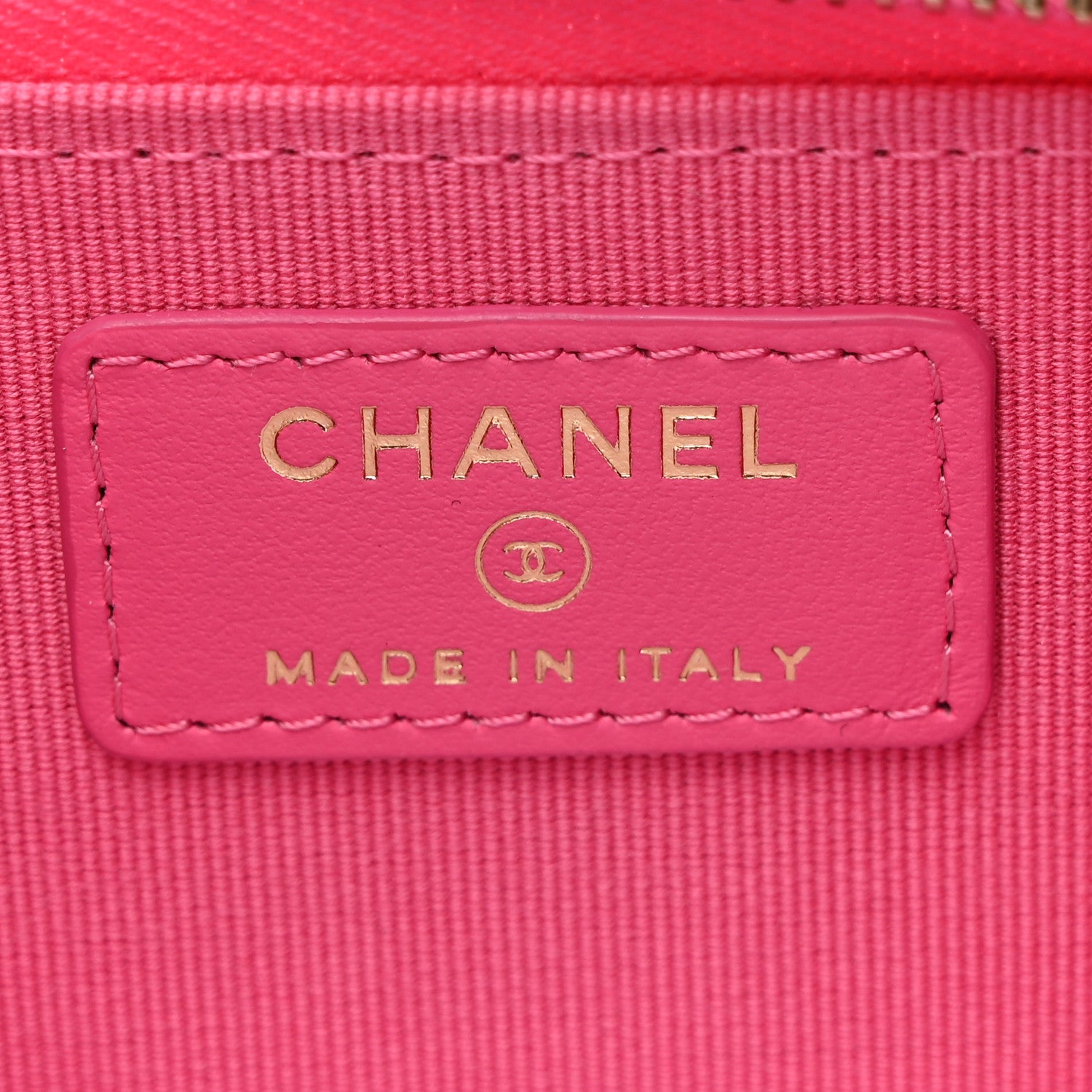 Chanel Caviar Quilted Zipped Key Holder Case Pink 6 of 7