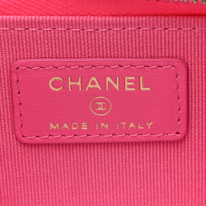 Chanel Caviar Quilted Zipped Key Holder Case Pink 6 of 7