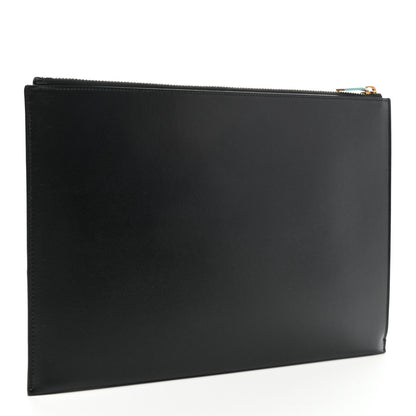 Saint Laurent Shiny Calfskin Tiny Monogram Zipped Tablet Holder Black 3 of 8