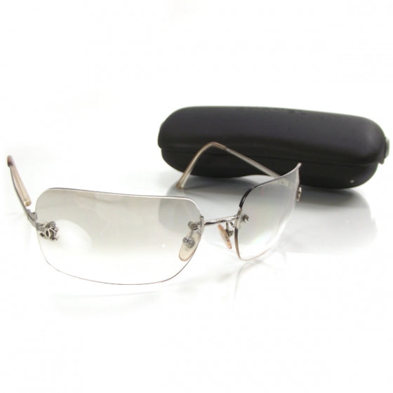 Metal CC Logo Sunglasses 4017-D Silver