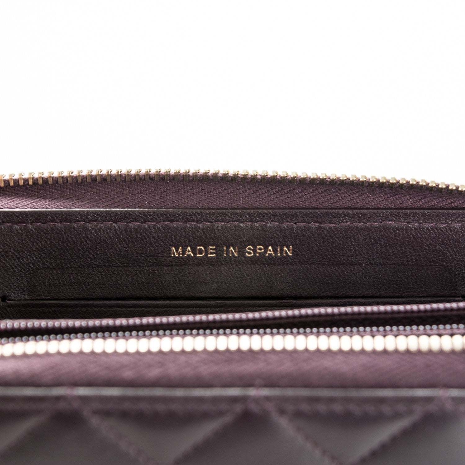 Chanel Lambskin Quilted Small Zip Around Wallet Purple 7 of 8