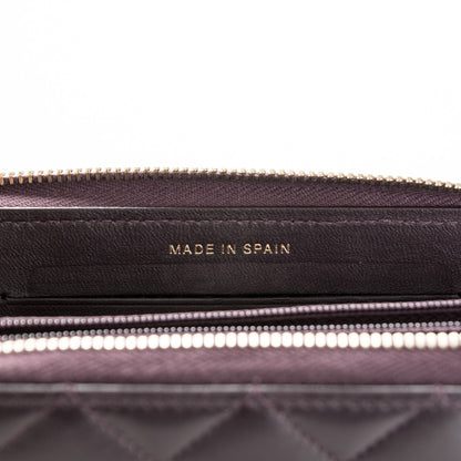 Chanel Lambskin Quilted Small Zip Around Wallet Purple 7 of 8