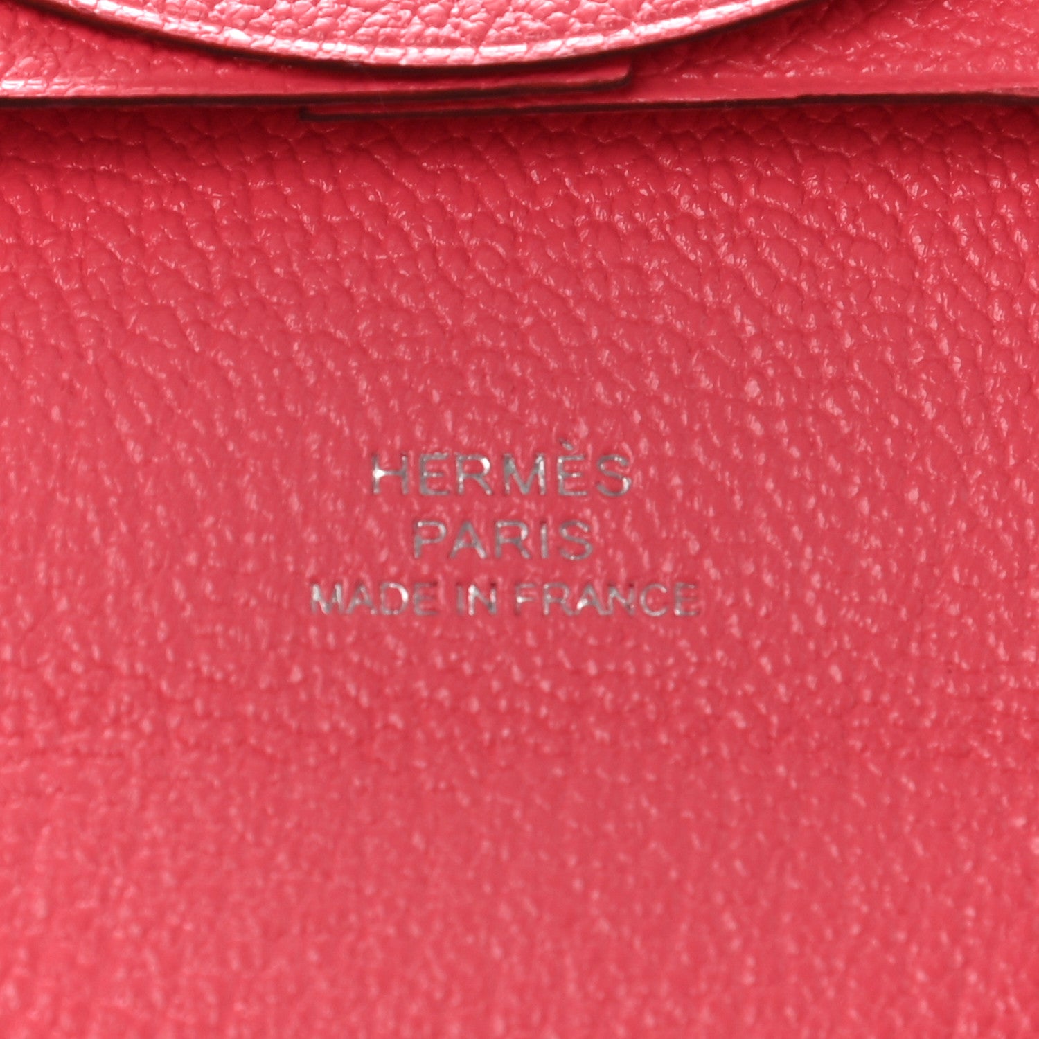 Hermes Chevre Mysore Bastia Coin Purse Rose Lipstick 7 of 7