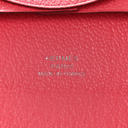 Hermes Chevre Mysore Bastia Coin Purse Rose Lipstick 7 of 7