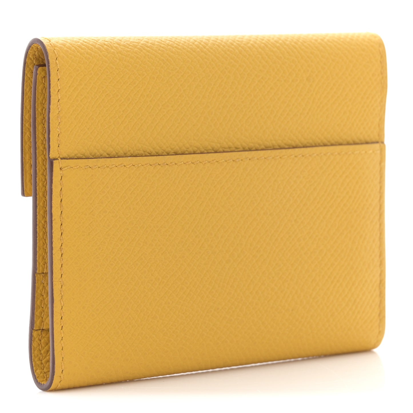 Epsom Mini Clic Card Holder Jaune Ambre
