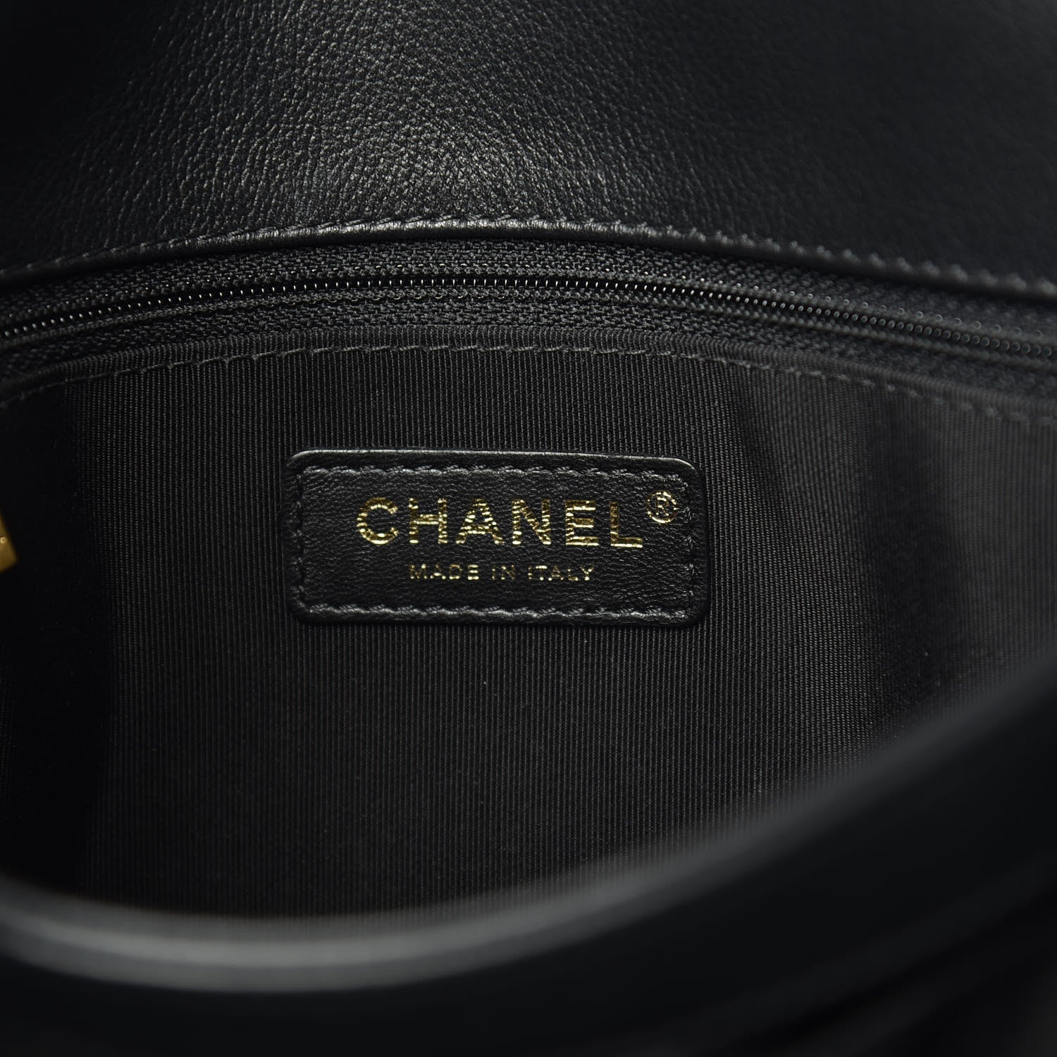Chanel Grained Calfskin Elaphe Stitched Medium Chevron Chic Top Handle Flap Black 6 of 13