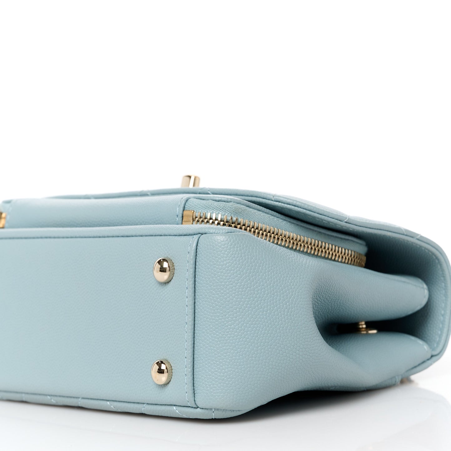 Caviar Quilted Small Business Affinity Flap Blue