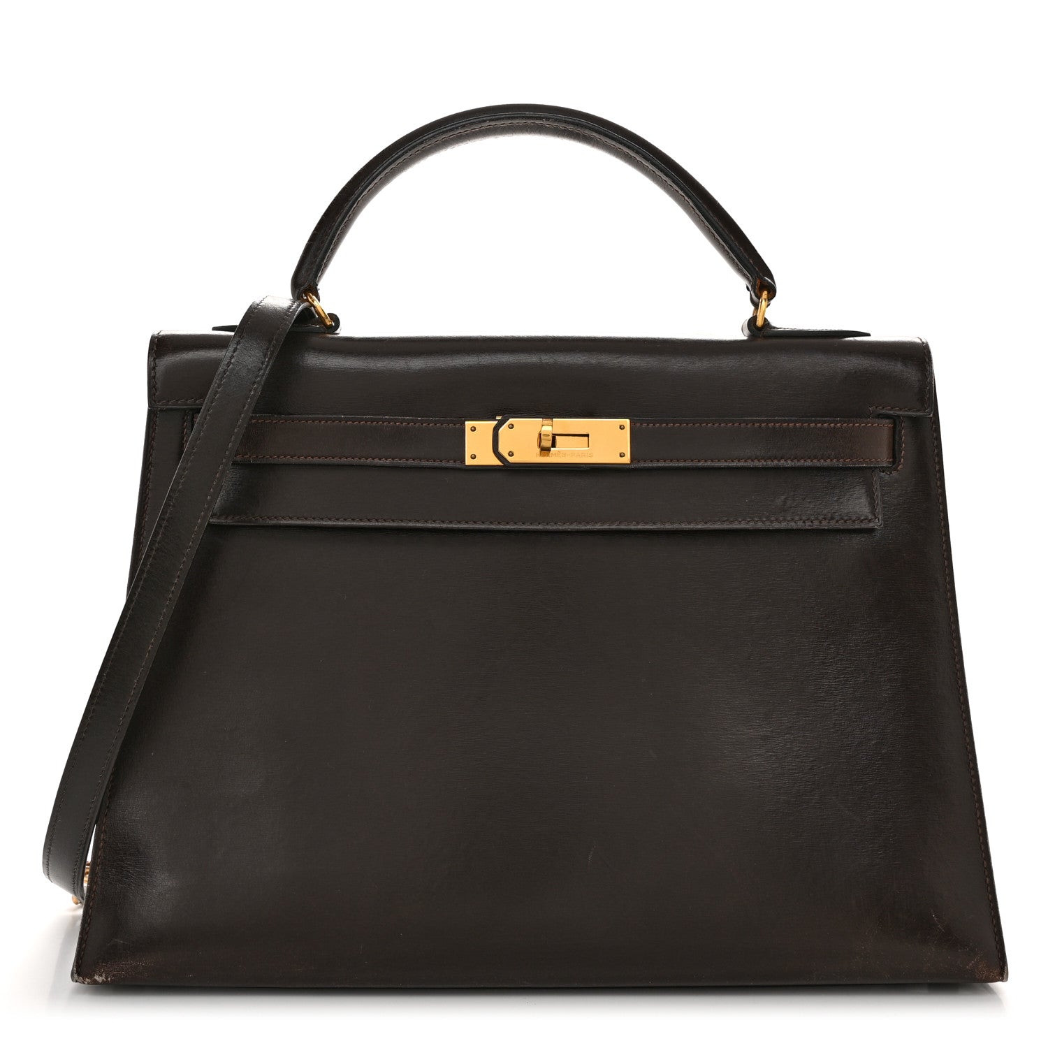 Hermes Box Kelly Sellier 32 Chocolate 1 of 17