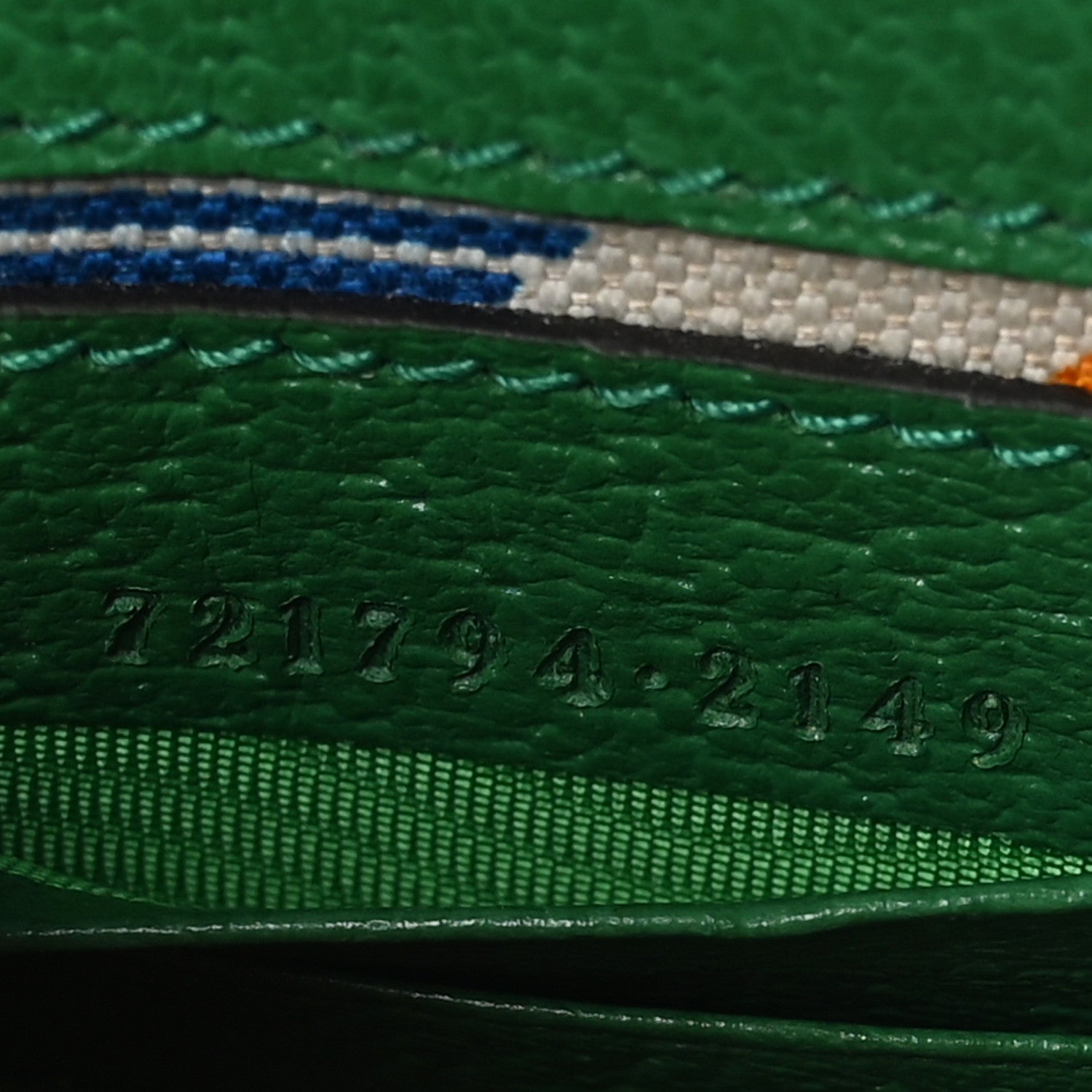 Gucci X ADIDAS Textured Dollar Calfskin Trefoil Embossed Phone Crossbody Bag New Shamarock 7 of 10