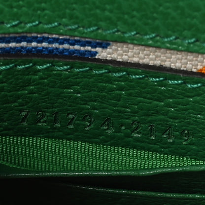 Gucci X ADIDAS Textured Dollar Calfskin Trefoil Embossed Phone Crossbody Bag New Shamarock 7 of 10