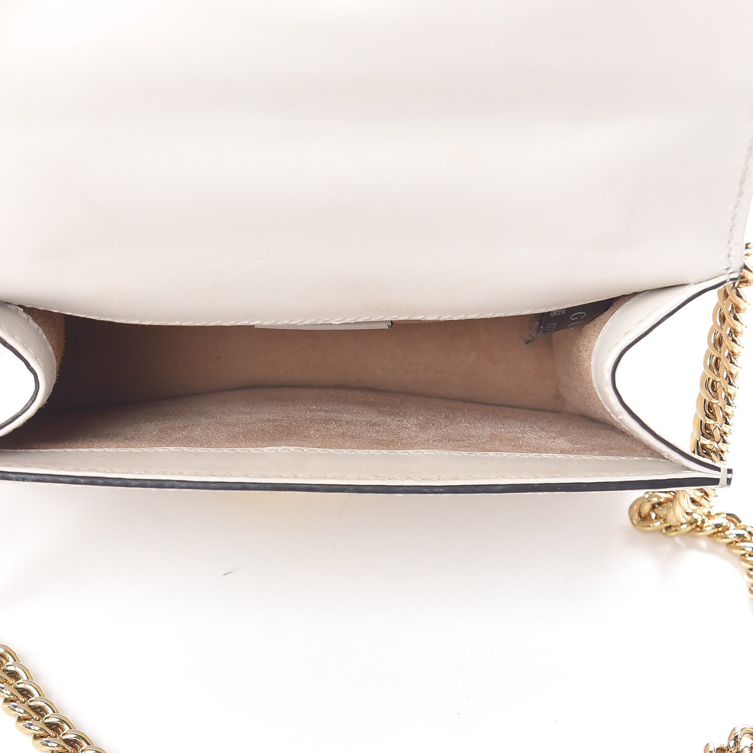 Gucci Calfskin Mini Sylvie Chain Shoulder Bag White 5 of 12