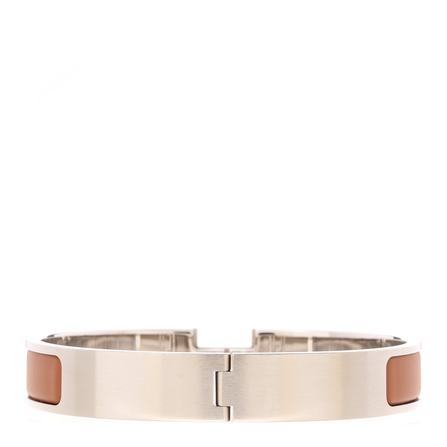 Hermes Enamel Narrow Clic Clac H Bracelet GM Chataigne 3 of 5