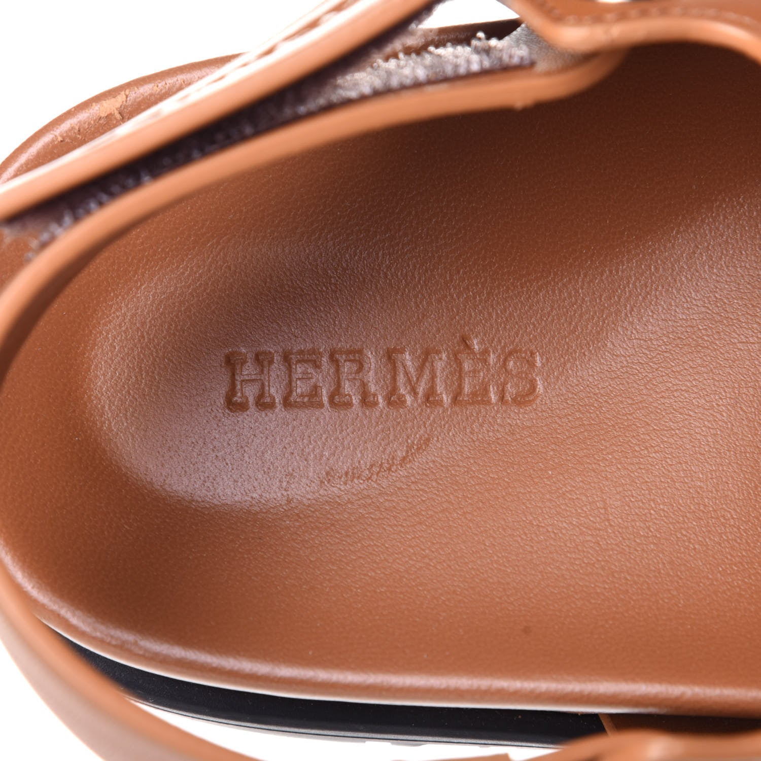 Hermes Calfskin Womens Takara Sandals 35 Gold 9 of 10