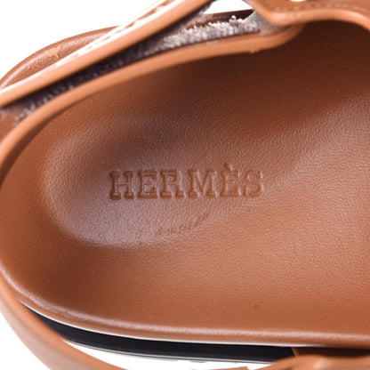 Hermes Calfskin Womens Takara Sandals 35 Gold 9 of 10
