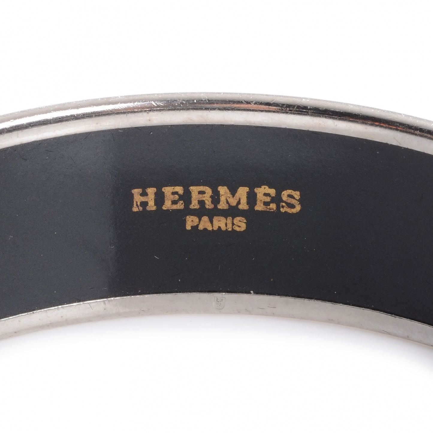 Enamel Printed Horses Wide Bracelet 70 Black
